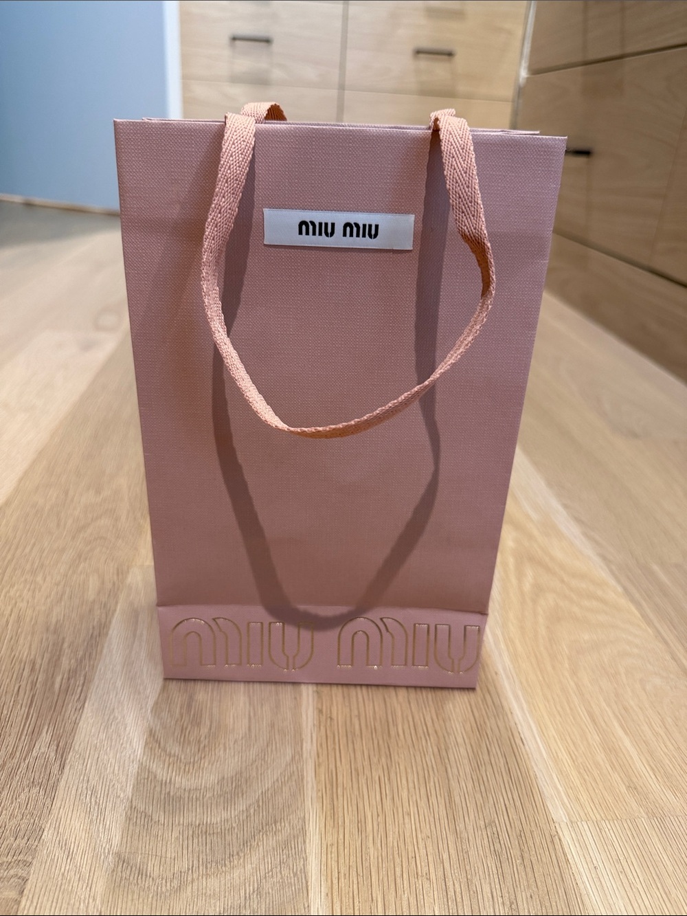 Miu Miu Blush Pink Paper Bag